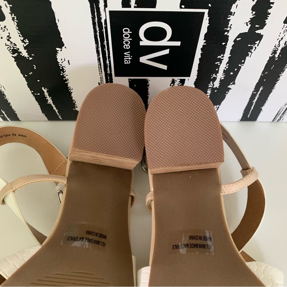 DV By Dolce Vita Womens Kelso Synthetic Strappy block Heel sandals US 8.5 M - Picture 9 of 10